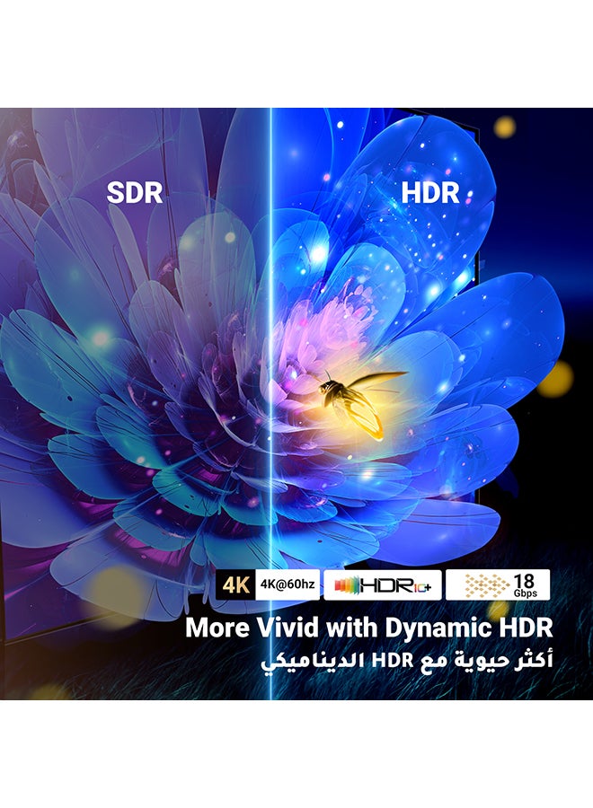 يو جرين محول HDMI 2 في 1، موزع HDMI ثنائي الاتجاه، مفتاح اختيار HDMI سهل التبديل يدعم 4K، HDR، 3D، HDCP لصندوق التلفزيون، PS4، الكمبيوتر المحمول، جهاز عرض HDTV للكمبيوتر الشخصي، شاشة عرض 50966 أسود - Image 5